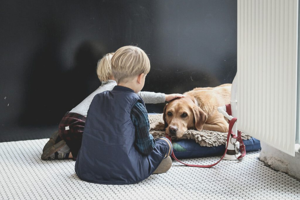 Kindergeschichten mit Tieren Kinder mit Hund