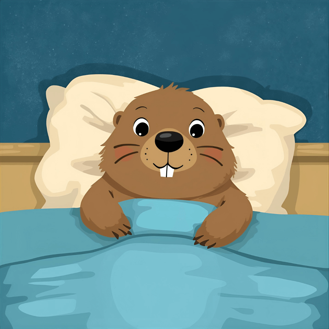 Lustige Kindergeschichte Murmeltier im Bett