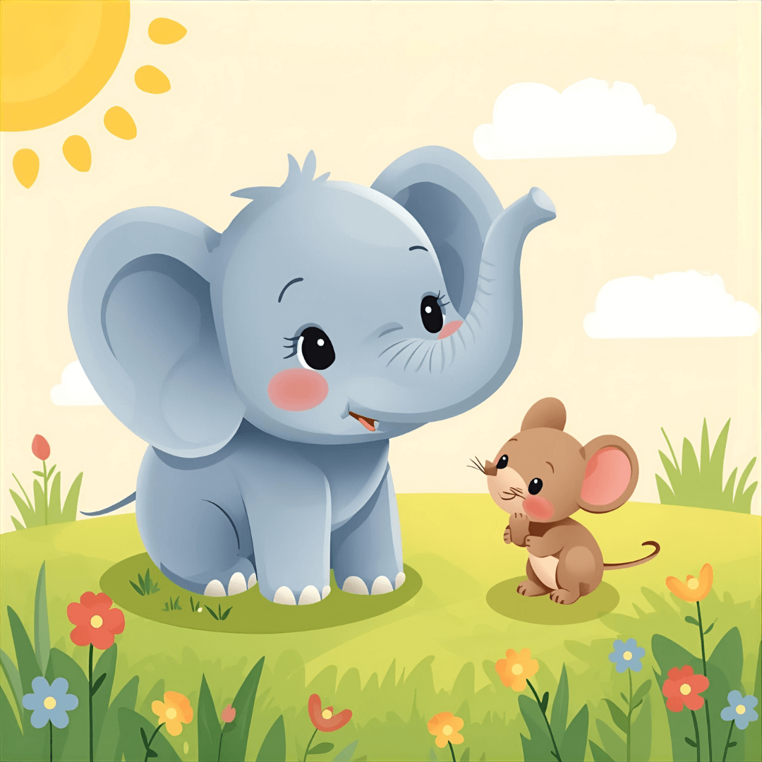 Kindergeschichte Elefant mit Maus