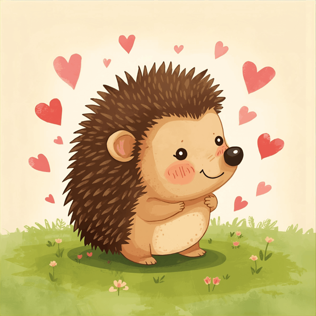 Kindergeschichte Igel mit Herzen
