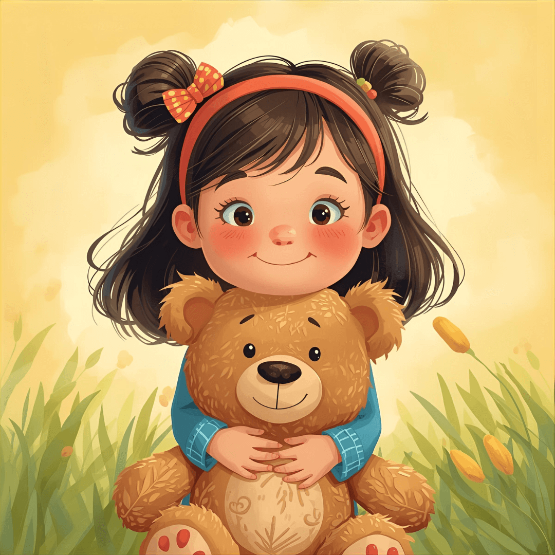 Kindergeschichte Mädchen mit Teddy