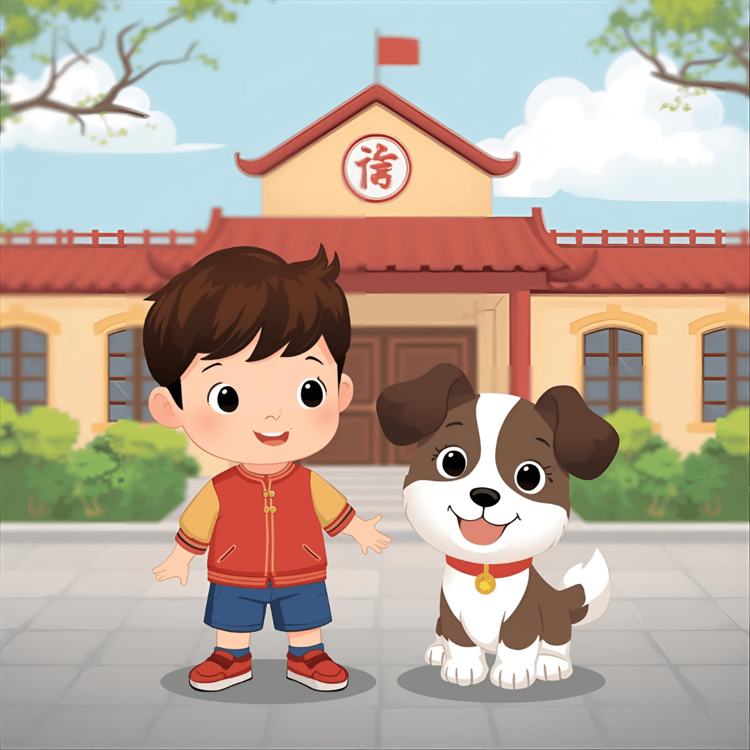 Lustige Kindergeschichte Junge und Hund