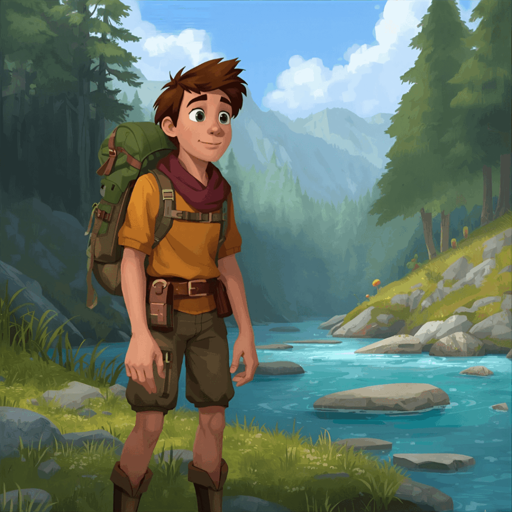 Märchen Junger Mann auf einer Reise