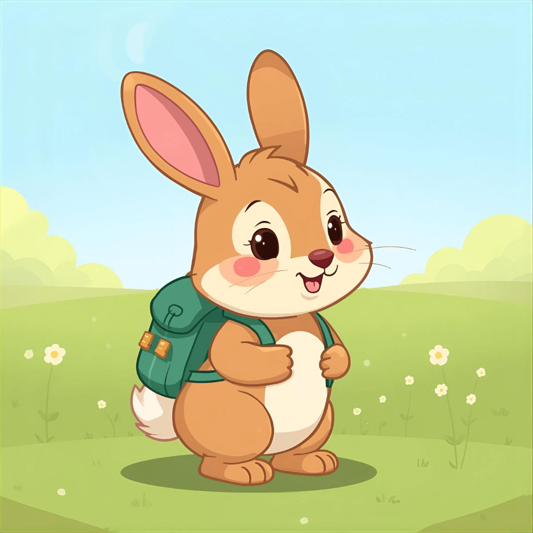 Kindergeschichte Hase mit Rucksack