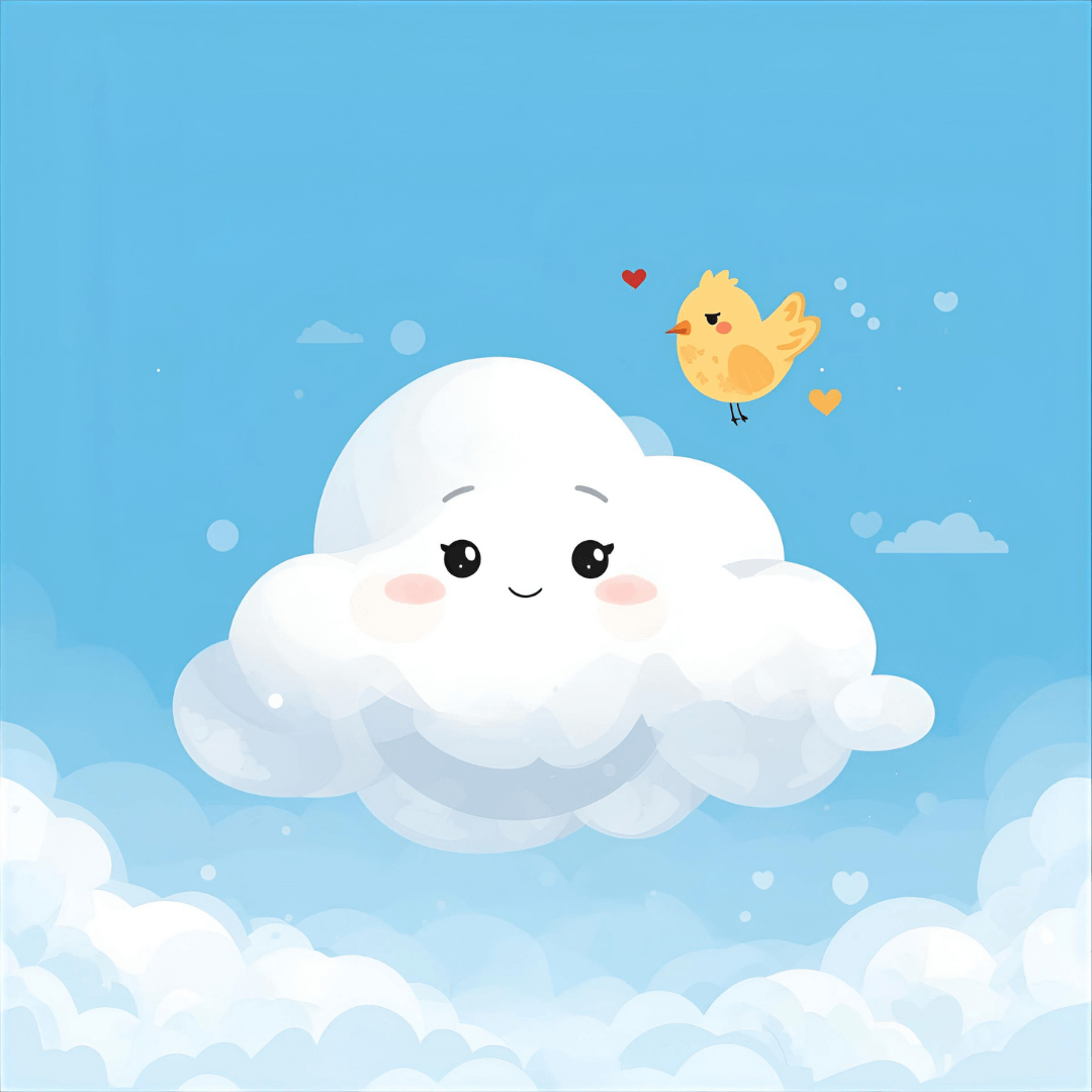 Kindergeschichte Wolke und Vögelchen