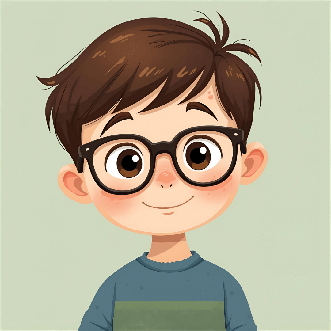 Kindergeschichte Junge mit Brille