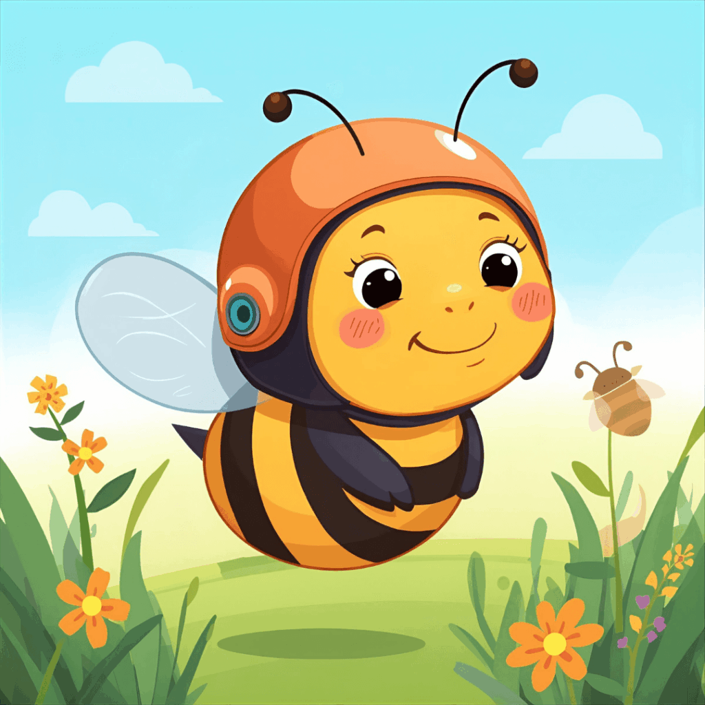 Kindergeschichte Mut Biene mit Helm