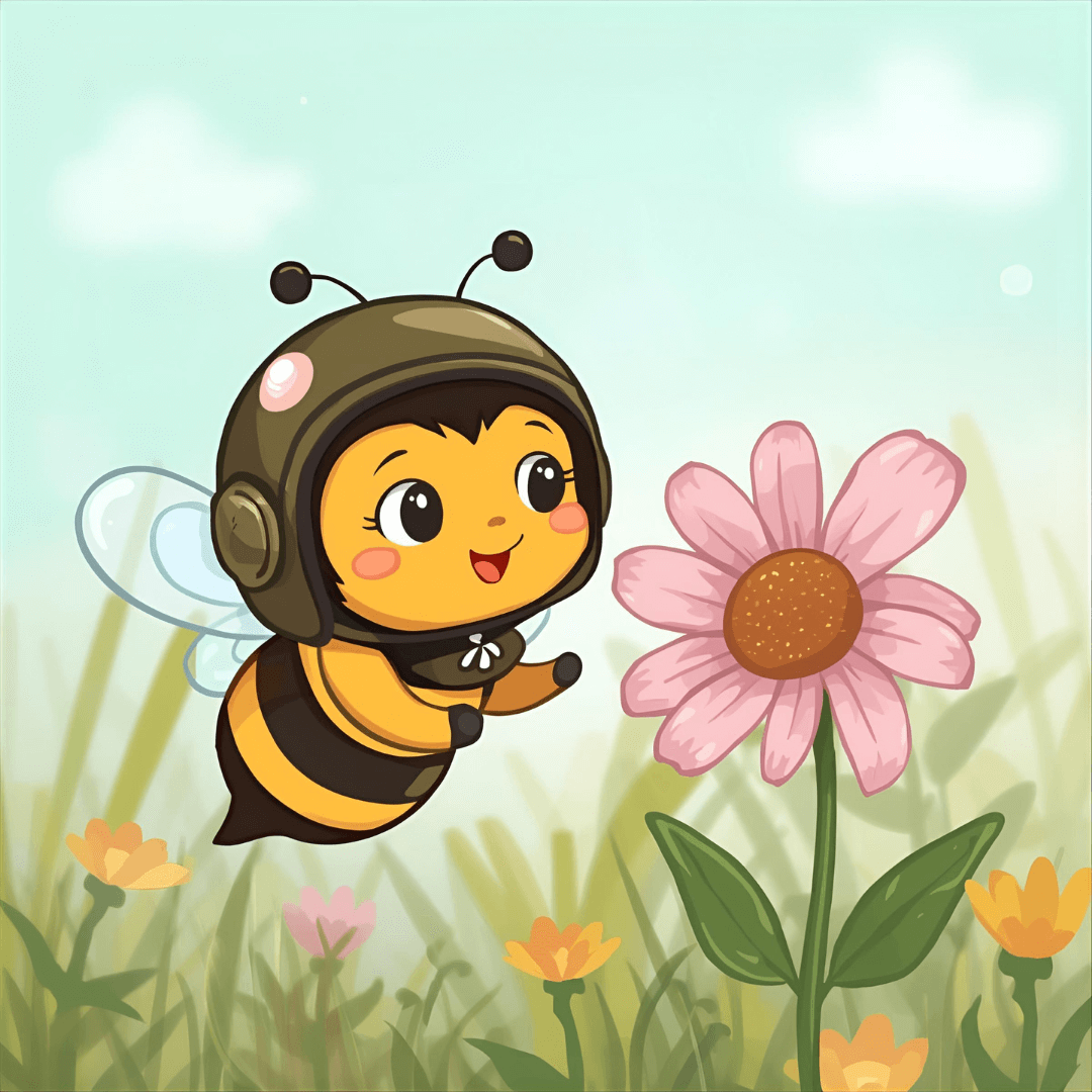 Kindergeschichte Mut Biene mit Helm