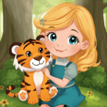 Kindergeschichte Mut Mädchen und Plüschtier
