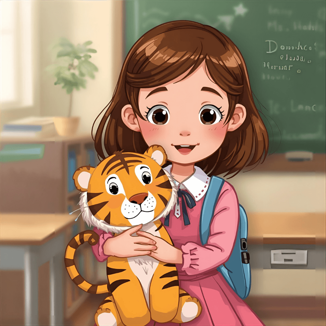 Kindergeschichte Mut Mädchen und Plüschtier