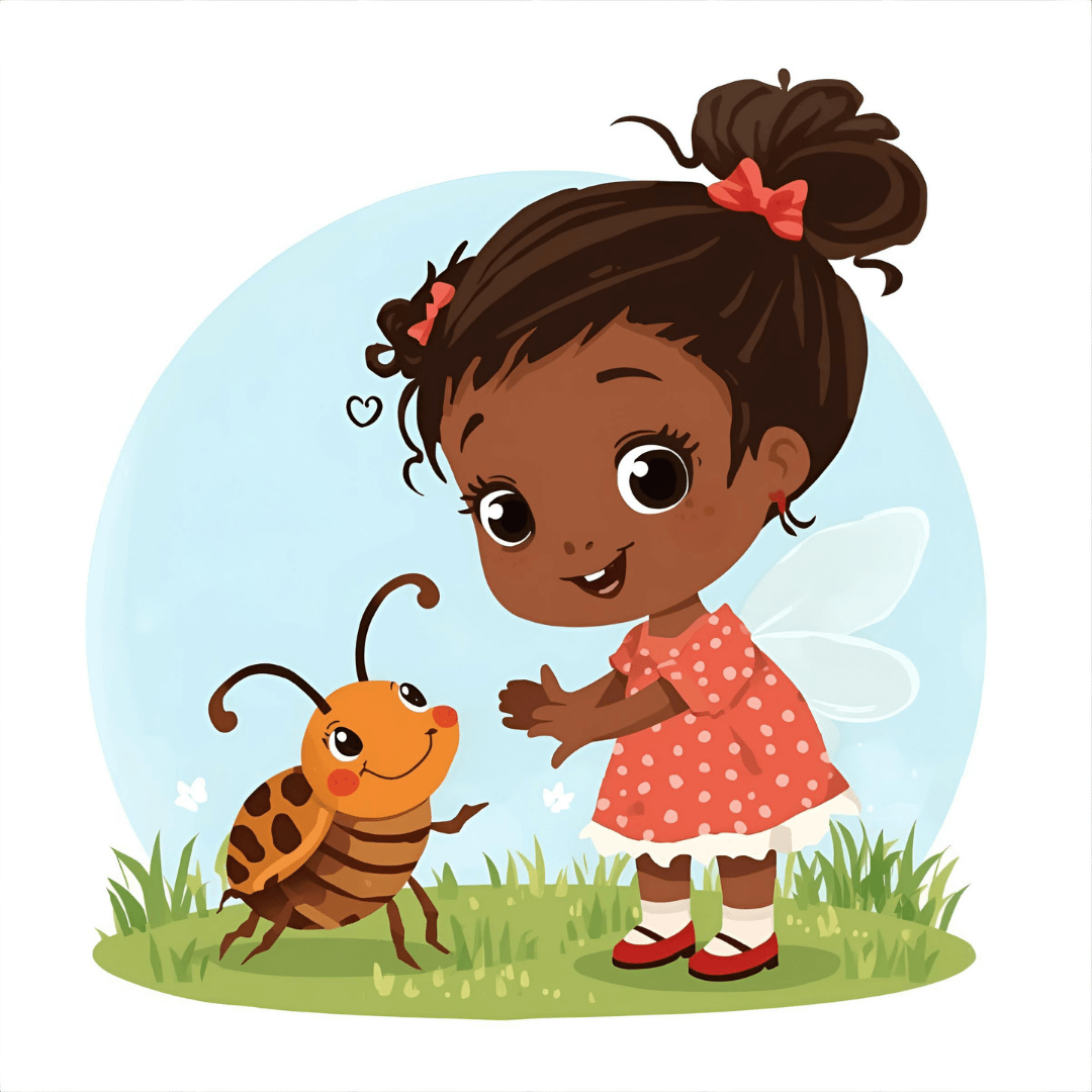Kindergeschichte Freundschaft Mädchen und Käfer