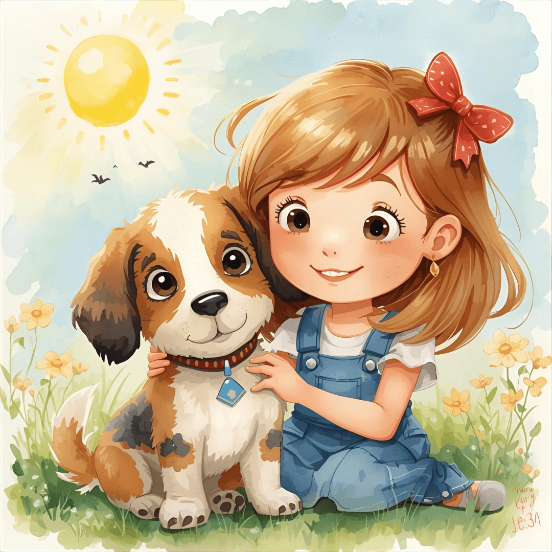 Kindergeschichte Mädchen mit Hund