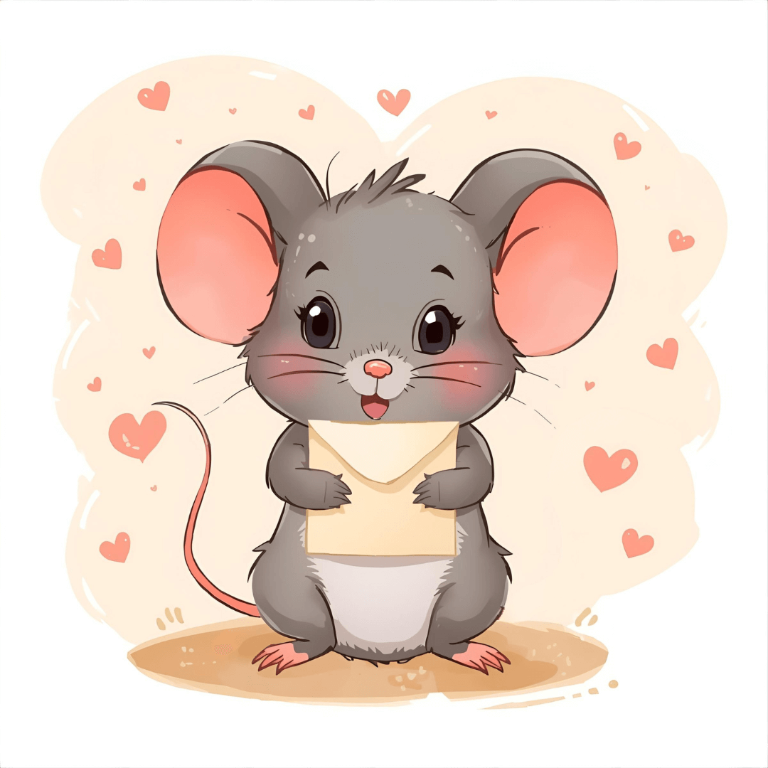 Kindergeschichte Maus mit Liebesbrief