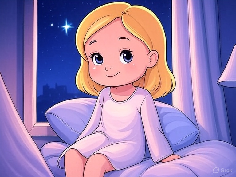 Gute Nacht Geschichte Mädchen und Stern