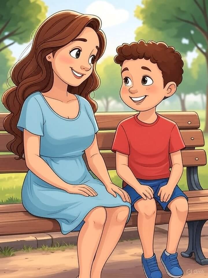 Kindergeschichte Muttertag Mama und Sohn
