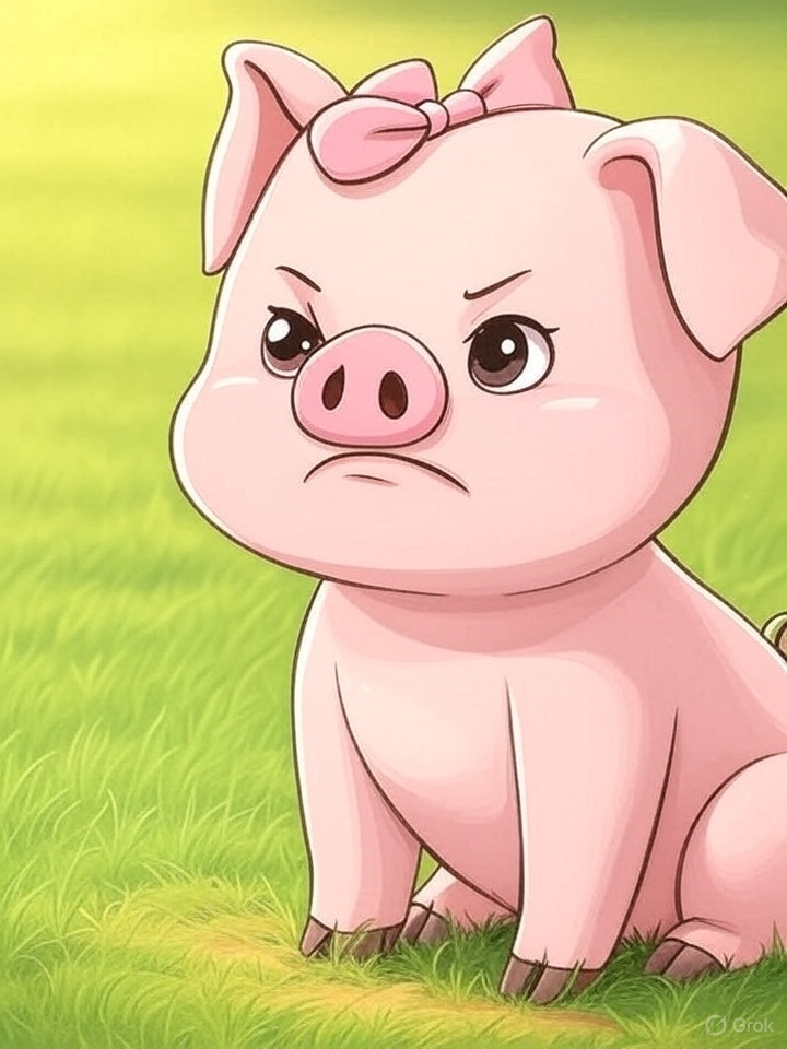 Lustige Kindergeschichte grimmiges Schweinchen