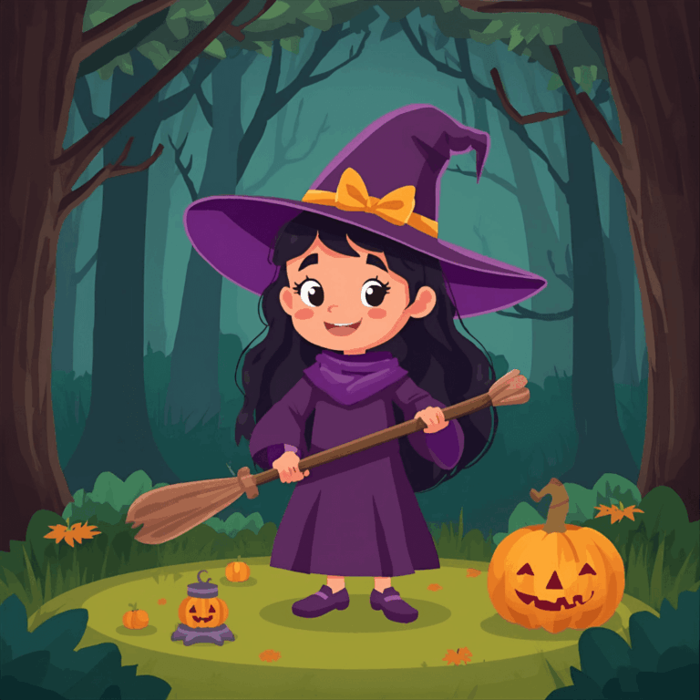 Halloween Geschichte Hexe im Wald