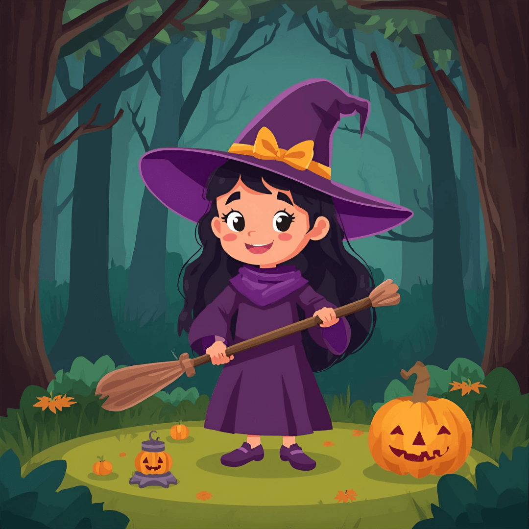 Halloween Geschichte Hexe im Wald