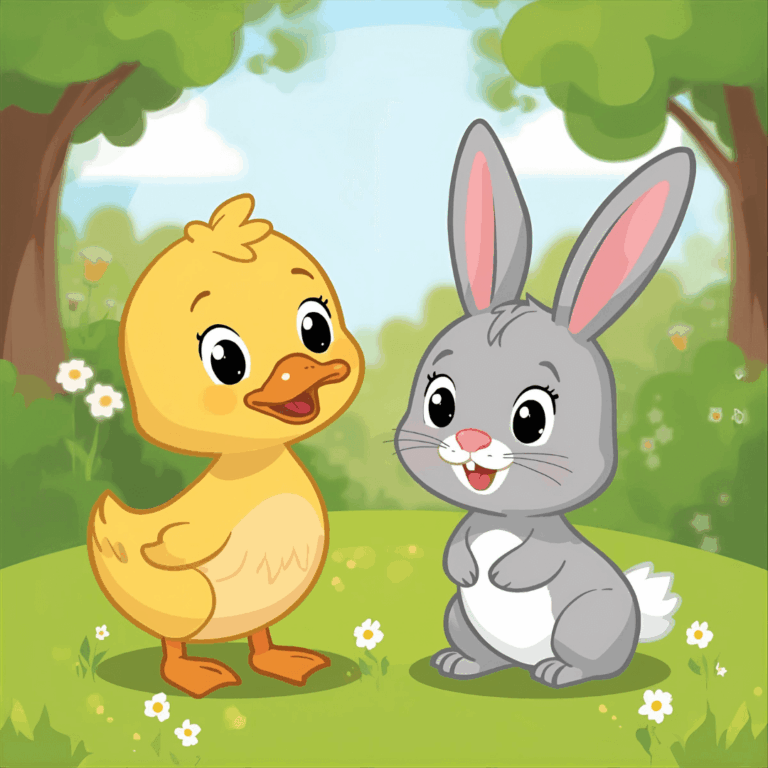Kindergeschichte Ente und Hase