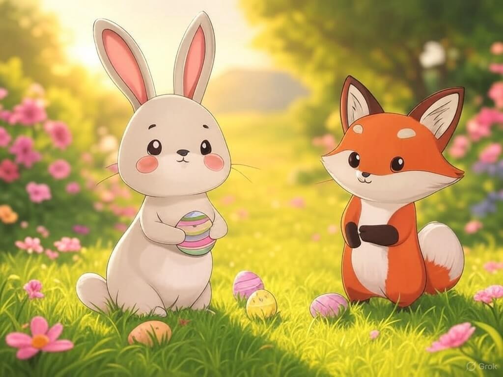 Kindergeschichte Ostern Hase und Fuchs