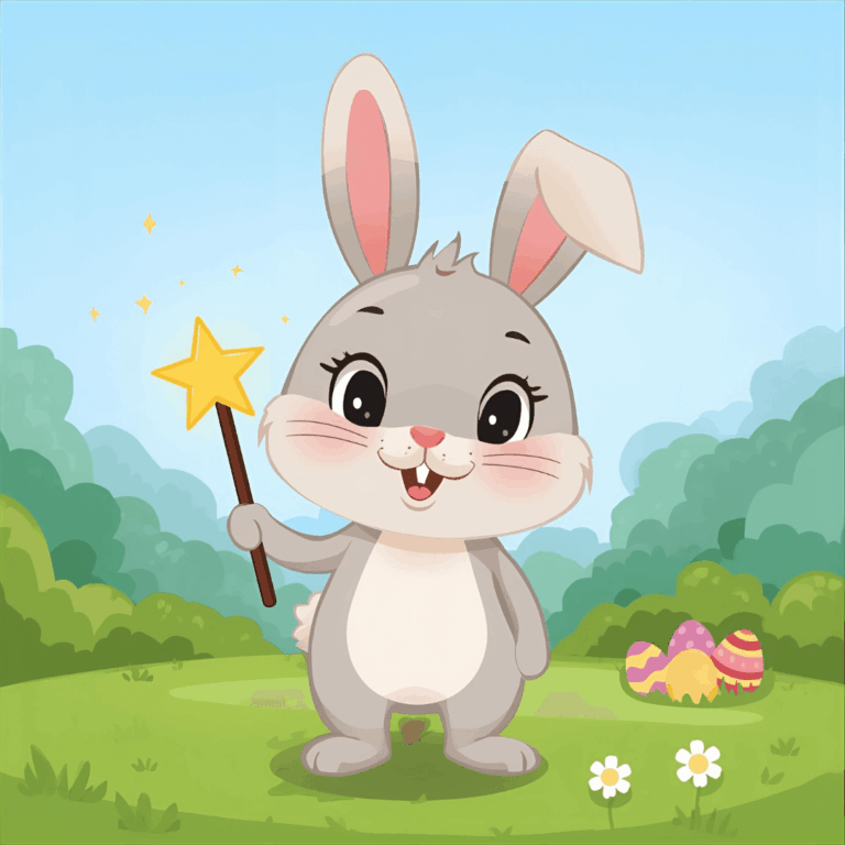 Ostergeschichte Hase mit Zauberstab