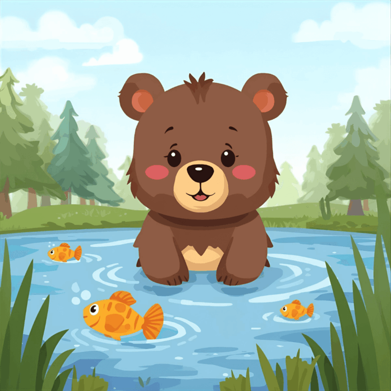 Kindergeschichte Bär und Fisch