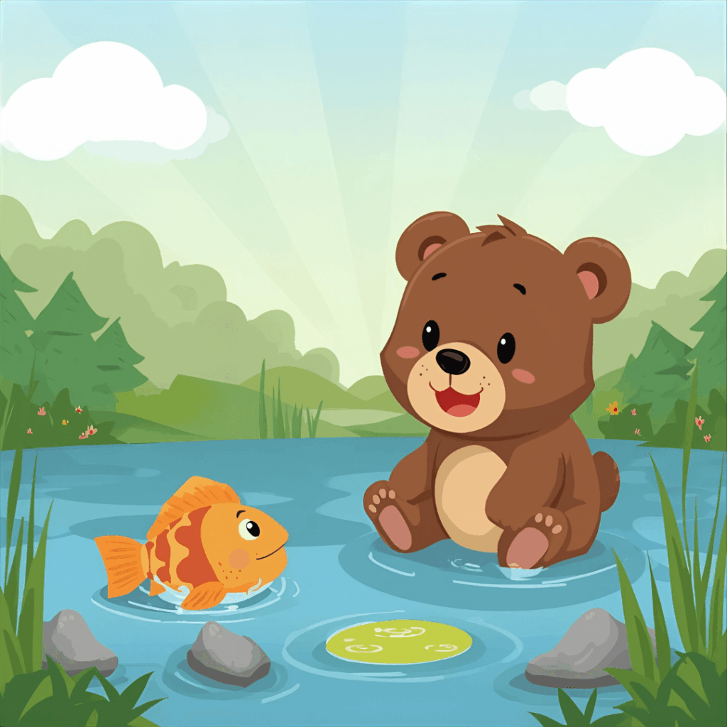Kindergeschichte Bär und Fisch