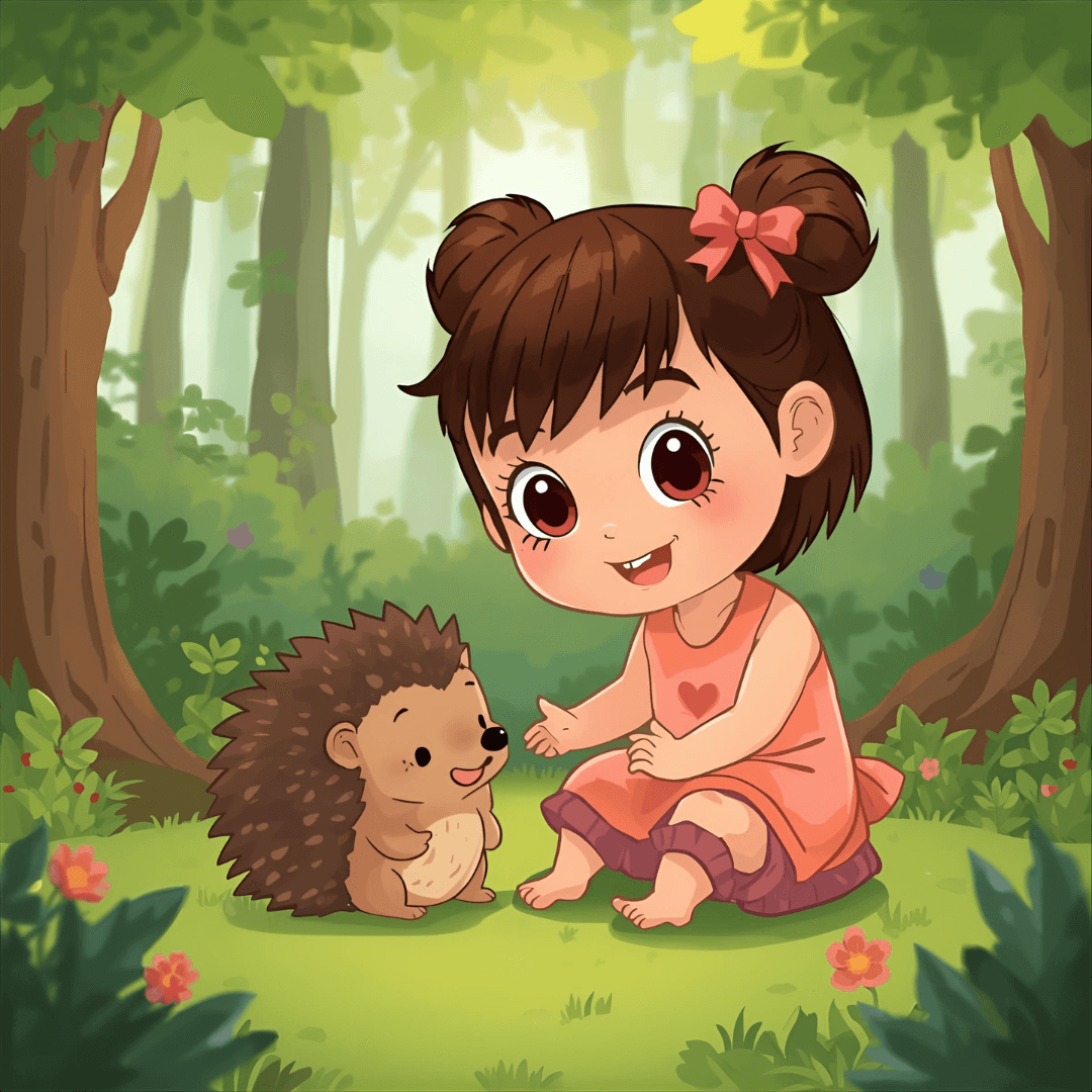 Kindergeschichte Mädchen mit Igel