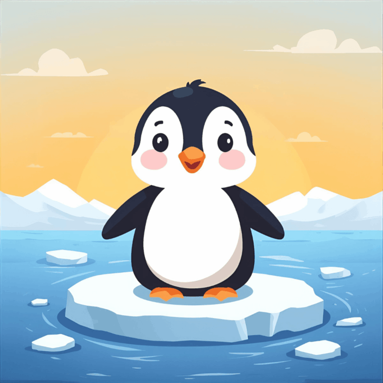 Kindergeschichte Pinguin