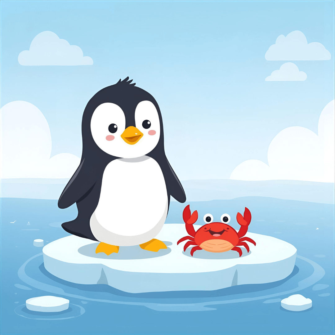 Kindergeschichte Pinguin und Krebs