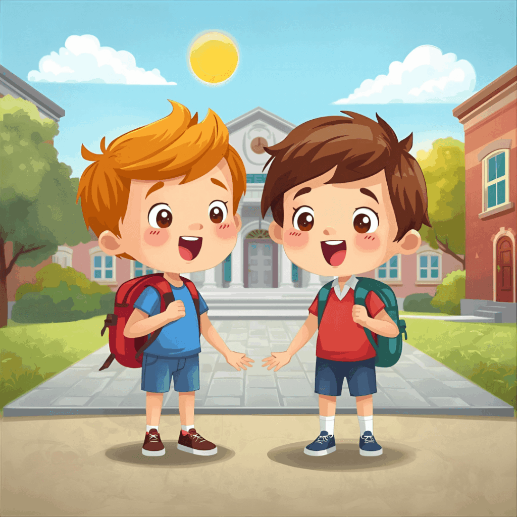 Kindergeschichte Schule zwei Jungs