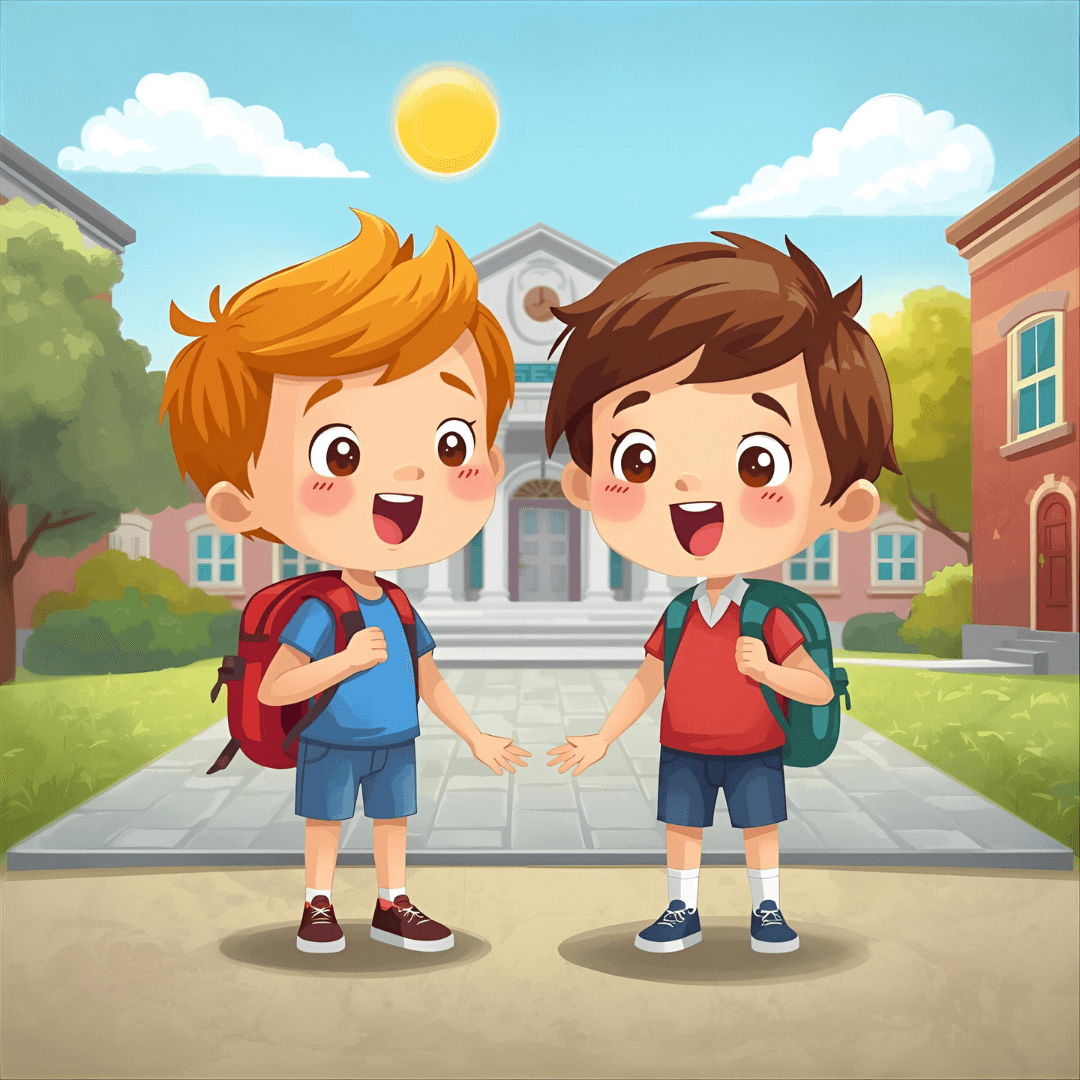 Kindergeschichte Schule zwei Jungs