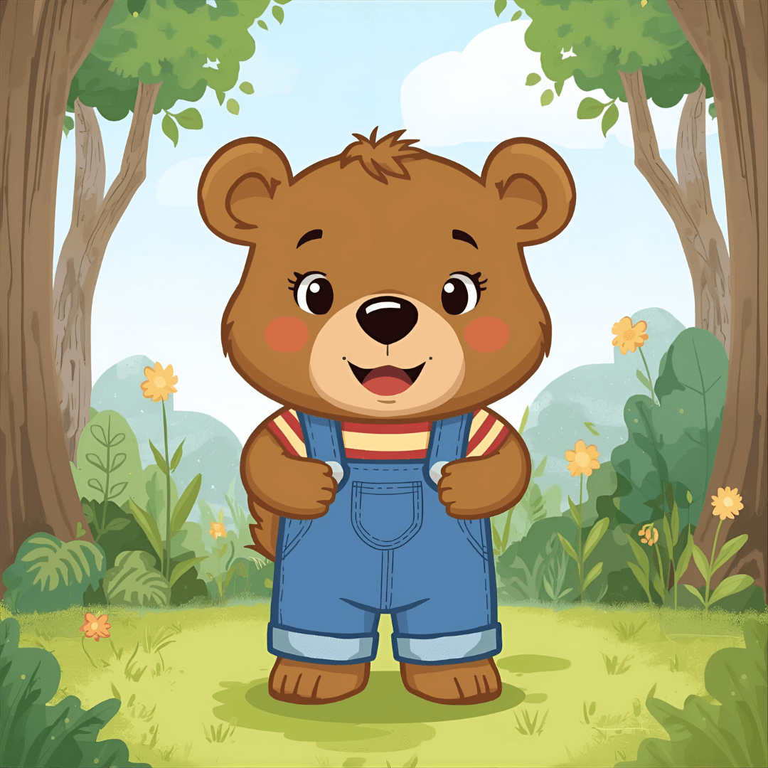 Kindergeschichte Bär mit Latzhose