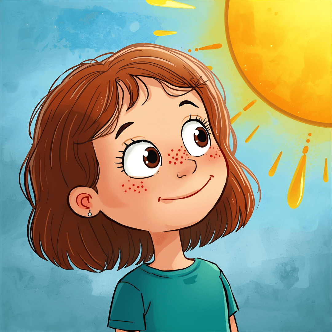 Kindergeschichte Mädchen mit Sommersprossen