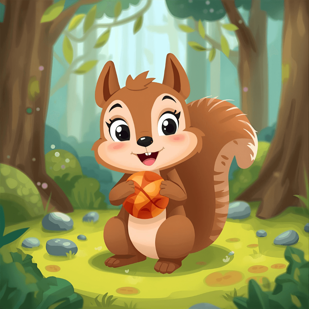 Kindergeschichte Eichhörnchen mit Ball