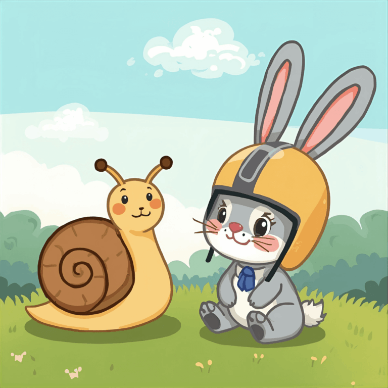 Kindergeschichte Hase und Schnecke