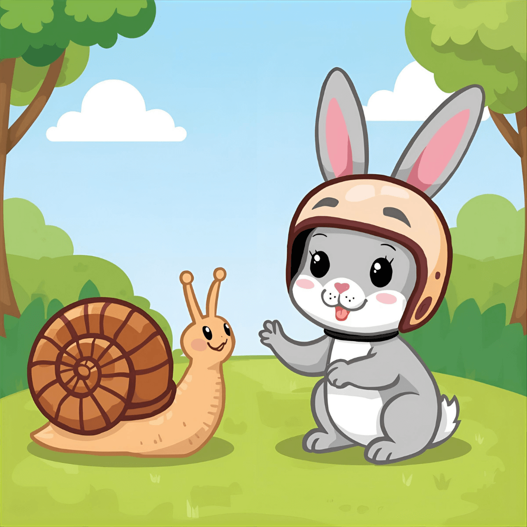 Kindergeschichte Hase und Schnecke