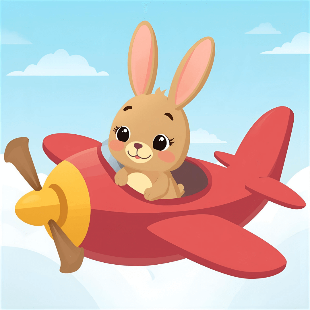 Kindergeschichte Hase im Flugzeug