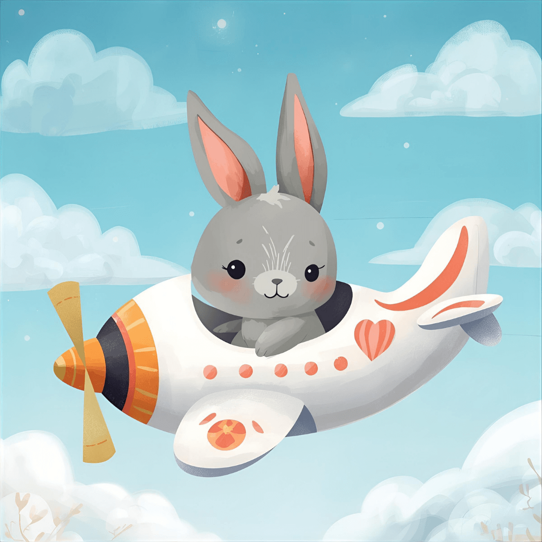 Kindergeschichte Hase im Flugzeug