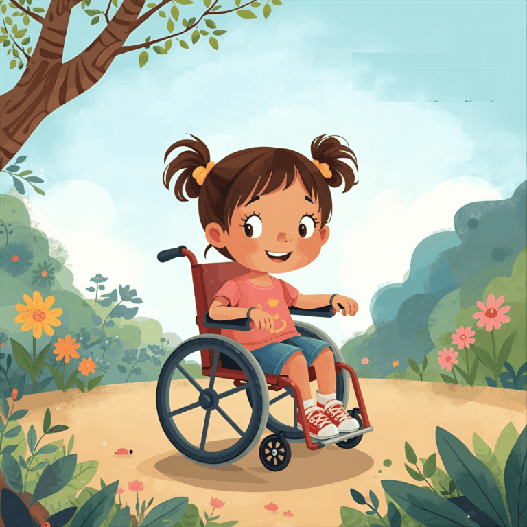 Kindergeschichte Mädchen im Rollstuhl
