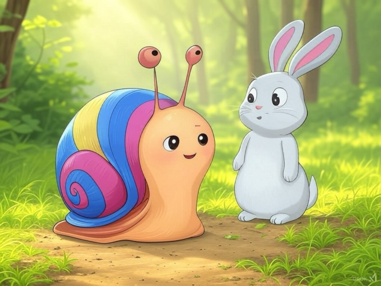 Kindergeschichte Schnecke und Hase