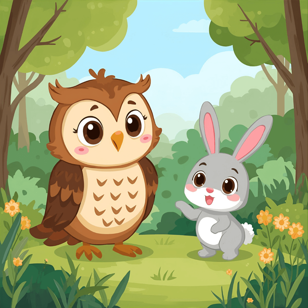 Kindergeschichte Eule und Hase