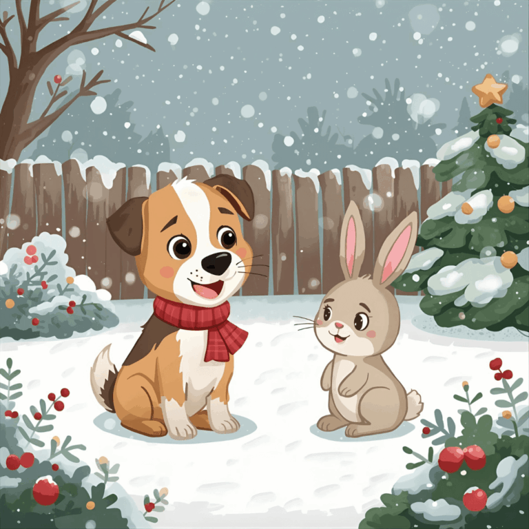 Weihnachtsgeschichte Hund und Hase