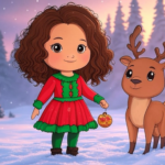 Kindergeschichte Weihnachten Mädchen und Rentier