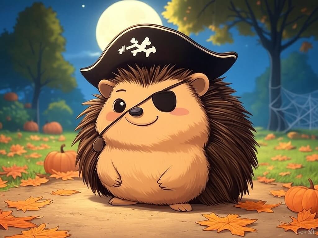 Kindergeschichte Halloween Igel