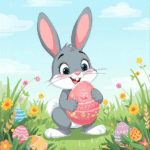 Ostergeschichte Osterhase mit Ei