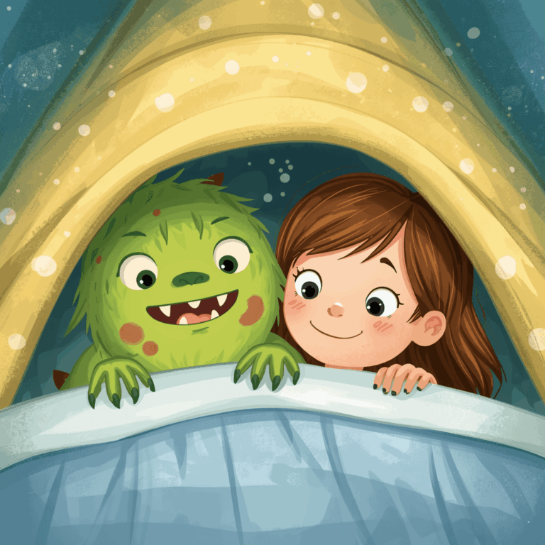 Kindergeschichte Mädchen und Monster unterm Bett