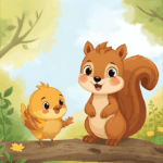 Kindergeschichte Vögelchen und Eichhörnchen