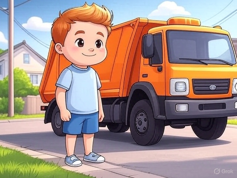 Kindergeschichte Müllauto