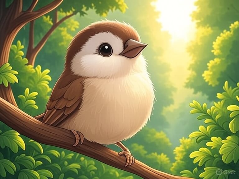 Kindergeschichte mit Tieren Spatz